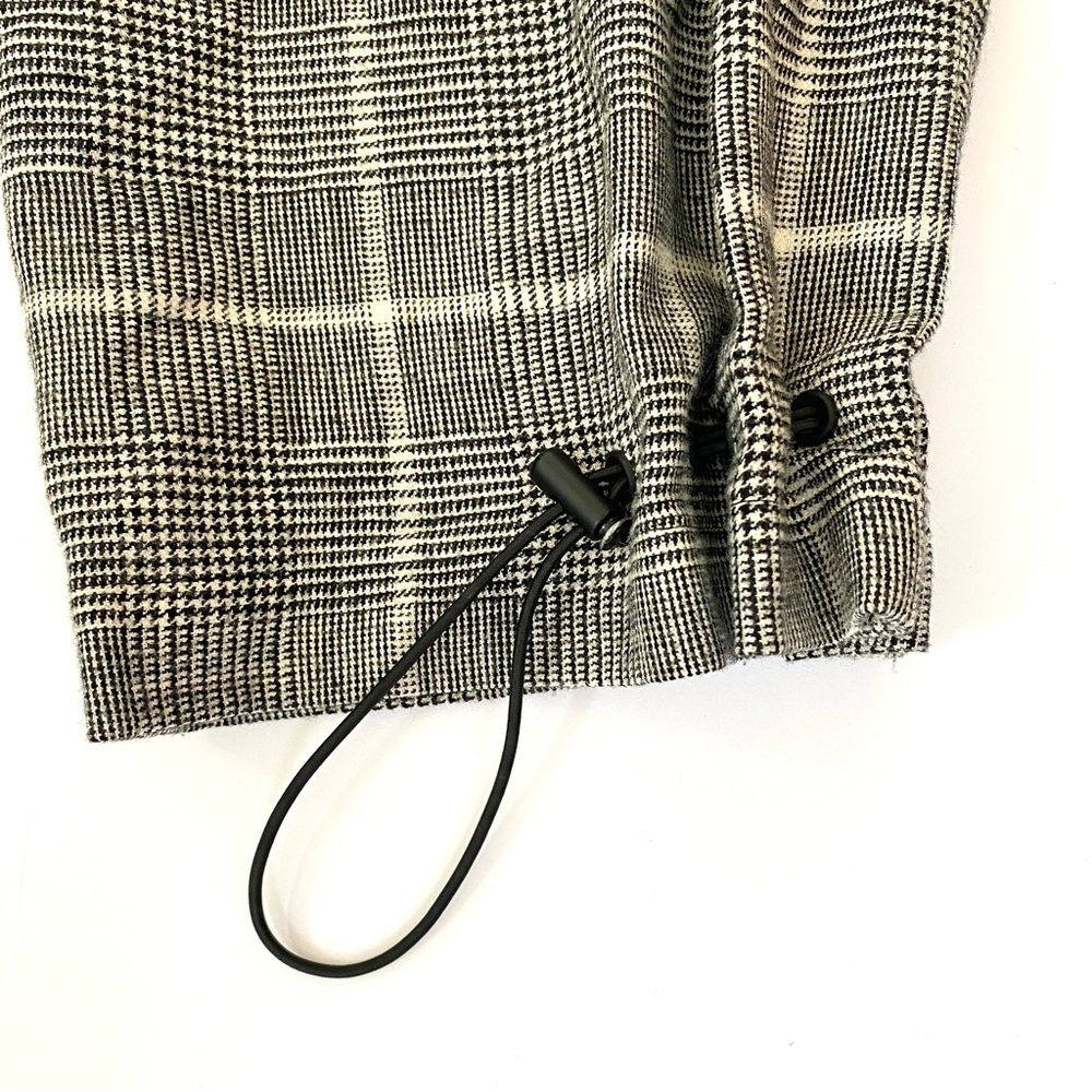 Alice + Olivia Women’s Gray Plaid Stretch Toggle Joggers, size 8, Pockets, EUC - Picture 7 of 8